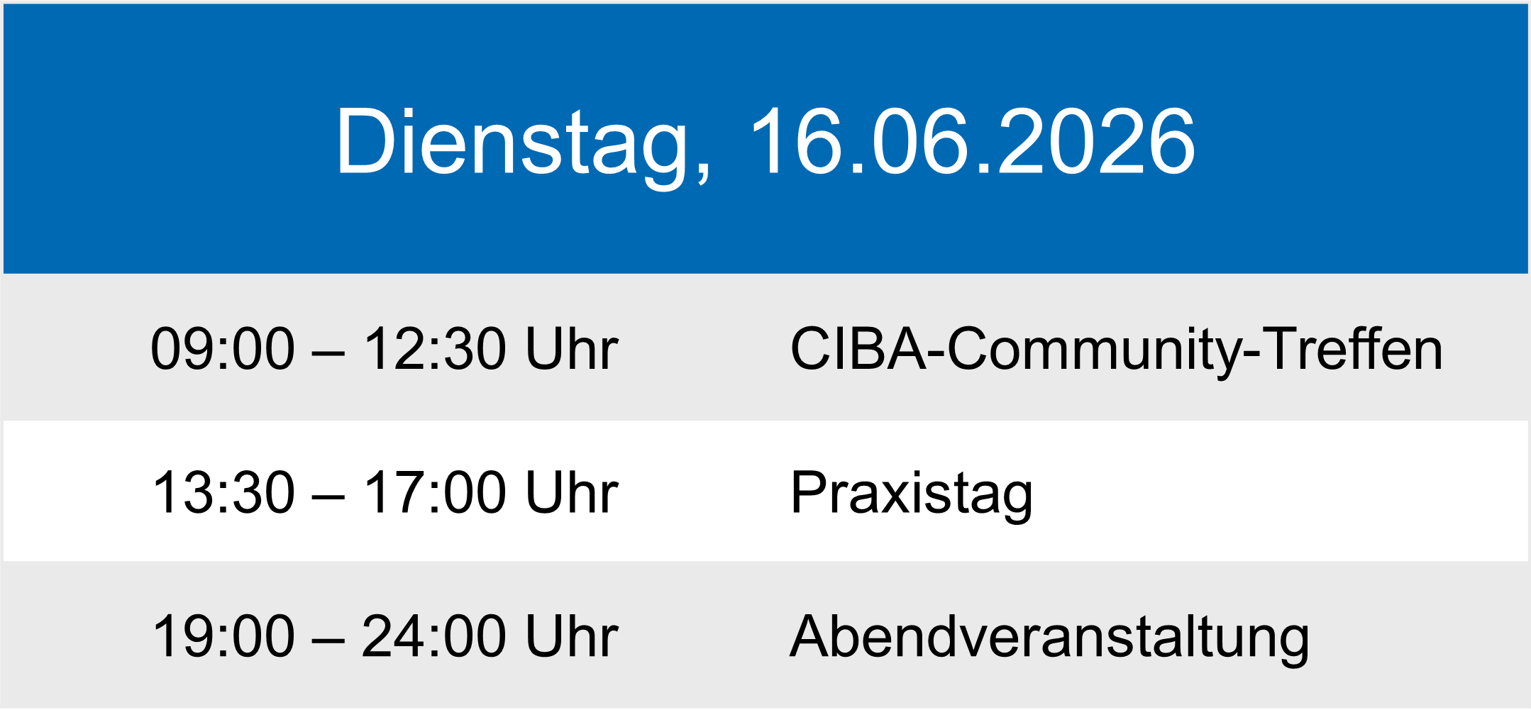 Veranstaltungsbausteine der CBA Aachen 2026